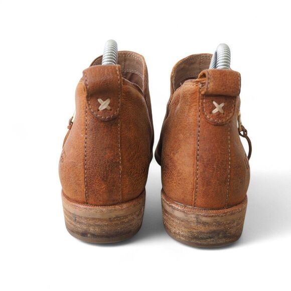 UGG Glee Leather Side Zip Ankle Booties Distressed Brown 1020262 Women's 8 - Picture 5 of 11